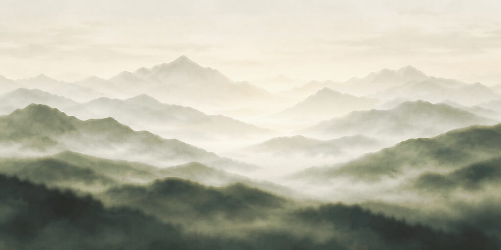 Wall mural Foggy mountain range (SKU: t01065v1) Wall mural Foggy mountain range (SKU: t01065v1)