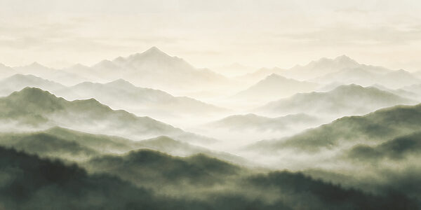 Wall mural Foggy mountain range (SKU: t01065v1) Wall mural Foggy mountain range (SKU: t01065v1)