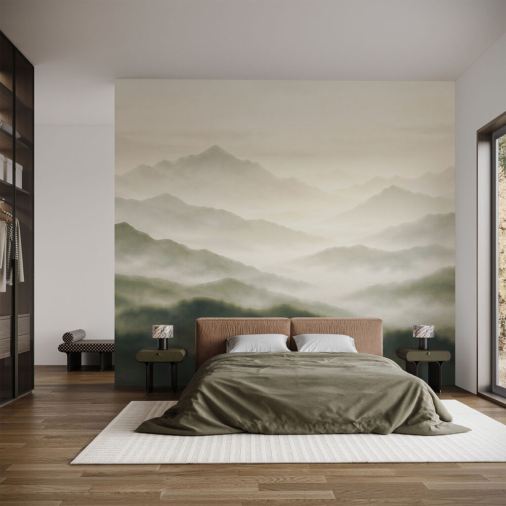 Wall mural Foggy mountain range (SKU: t01065v1) Wall mural Foggy mountain range (SKU: t01065v1)