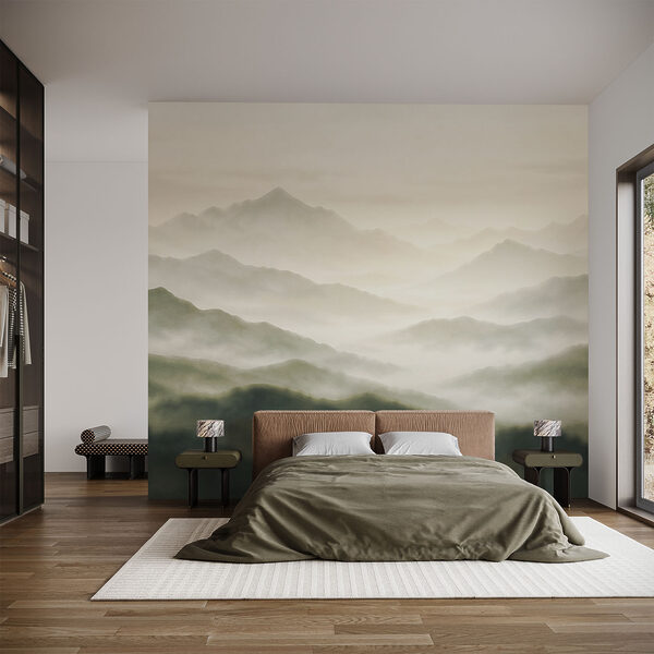 Wall mural Foggy mountain range (SKU: t01065v1) Wall mural Foggy mountain range (SKU: t01065v1)