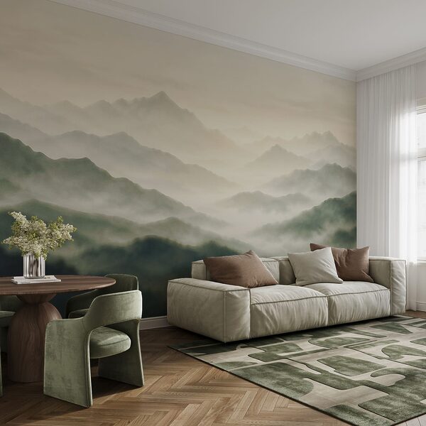 Wall mural Foggy mountain range (SKU: t01065v1) Wall mural Foggy mountain range (SKU: t01065v1)