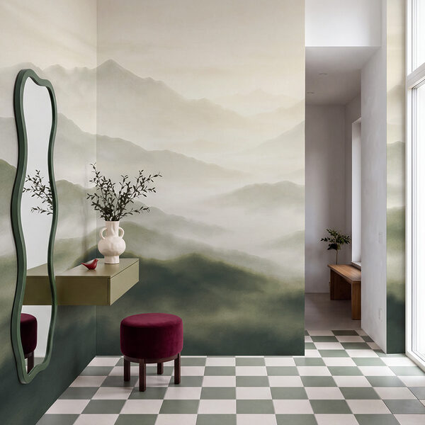 Wall mural Foggy mountain range (SKU: t01065v1) Wall mural Foggy mountain range (SKU: t01065v1)
