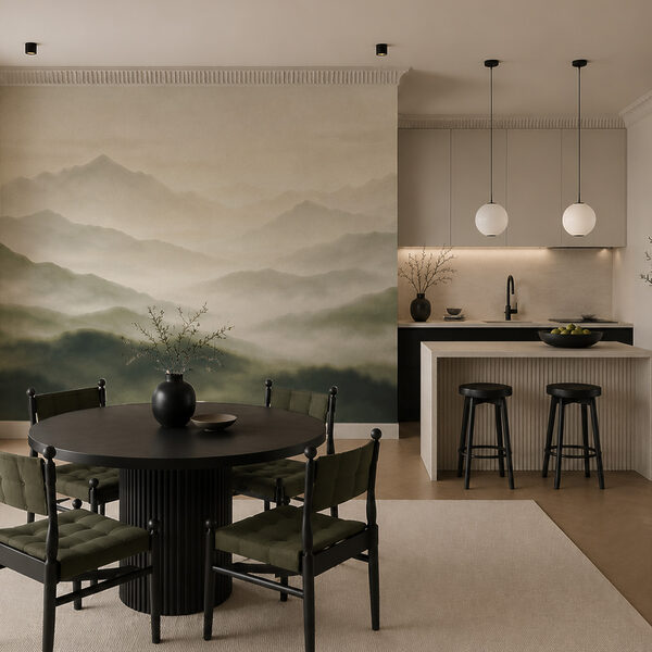 Wall mural Foggy mountain range (SKU: t01065v1) Wall mural Foggy mountain range (SKU: t01065v1)