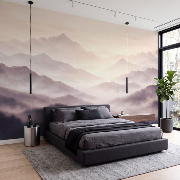 Wall mural Foggy mountain range (SKU: t01065v2) Wall mural Foggy mountain range (SKU: t01065v2)