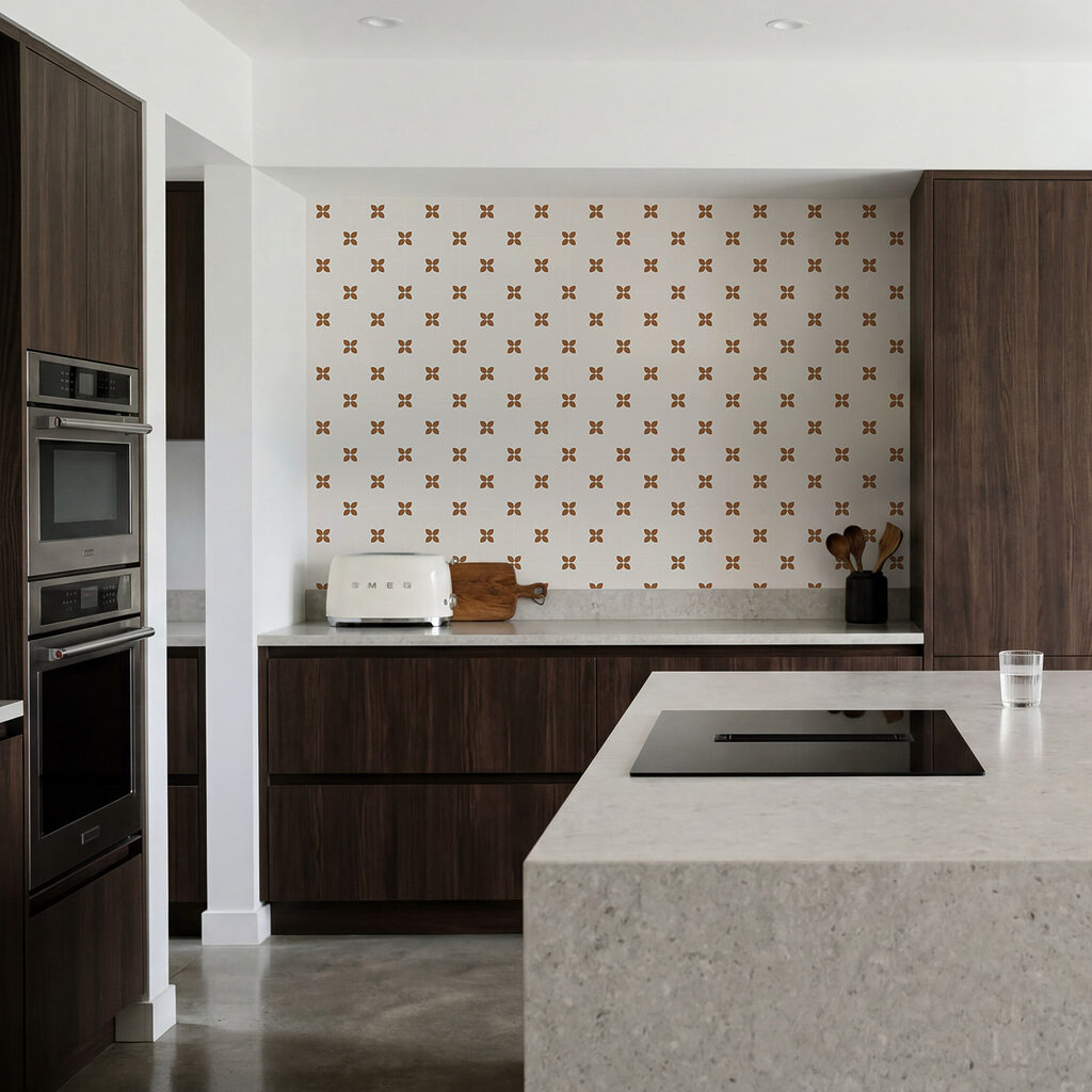 Wall mural Pattern of small brown flowers (SKU: t01066v1) Wall mural Pattern of small brown flowers (SKU: t01066v1)