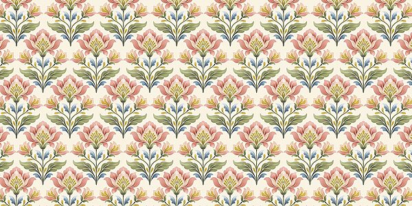 Wall mural Pattern of flowers on a white background (SKU: t01094) Wall mural Pattern of flowers on a white background (SKU: t01094)