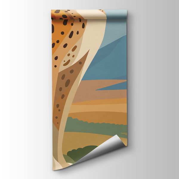 Wall mural Cheetah standing on a rock (SKU: t01040) Wall mural Cheetah standing on a rock (SKU: t01040)