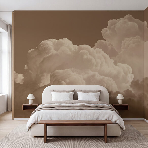Wall mural Large white clouds in the sky (SKU: t01046v2) Wall mural Large white clouds in the sky (SKU: t01046v2)