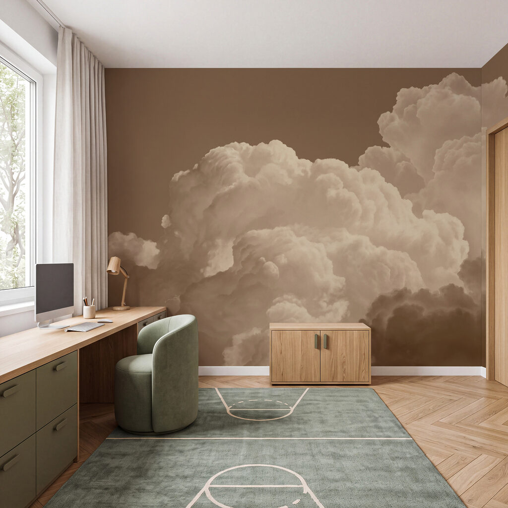 Wall mural Large white clouds in the sky (SKU: t01046v2) Wall mural Large white clouds in the sky (SKU: t01046v2)