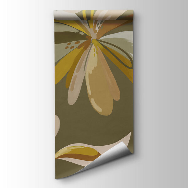 Wall mural Pattern of flowers and leaves (SKU: t01059v1) Wall mural Pattern of flowers and leaves (SKU: t01059v1)