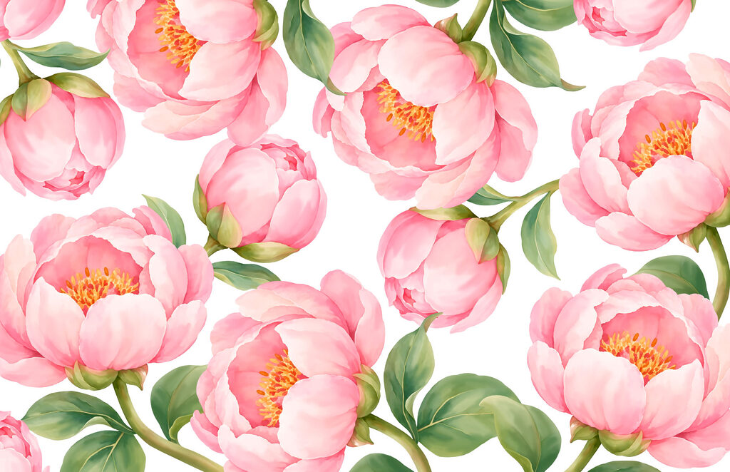Wall mural Pattern of pink flowers (SKU: t01096) Wall mural Pattern of pink flowers (SKU: t01096)