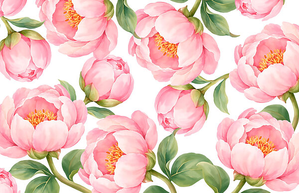 Wall mural Pattern of pink flowers (SKU: t01096) Wall mural Pattern of pink flowers (SKU: t01096)
