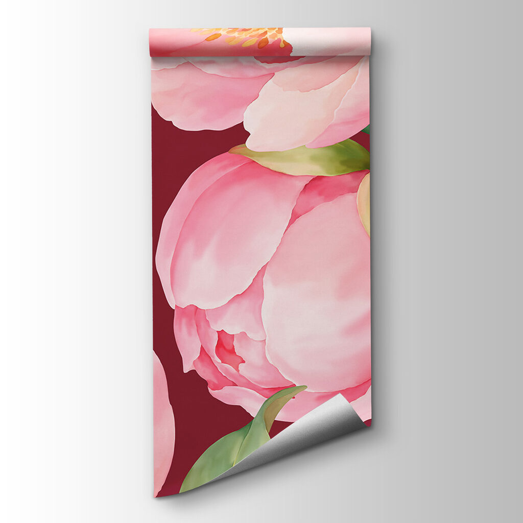 Wall mural Pattern of pink flowers (SKU: t01096v1) Wall mural Pattern of pink flowers (SKU: t01096v1)