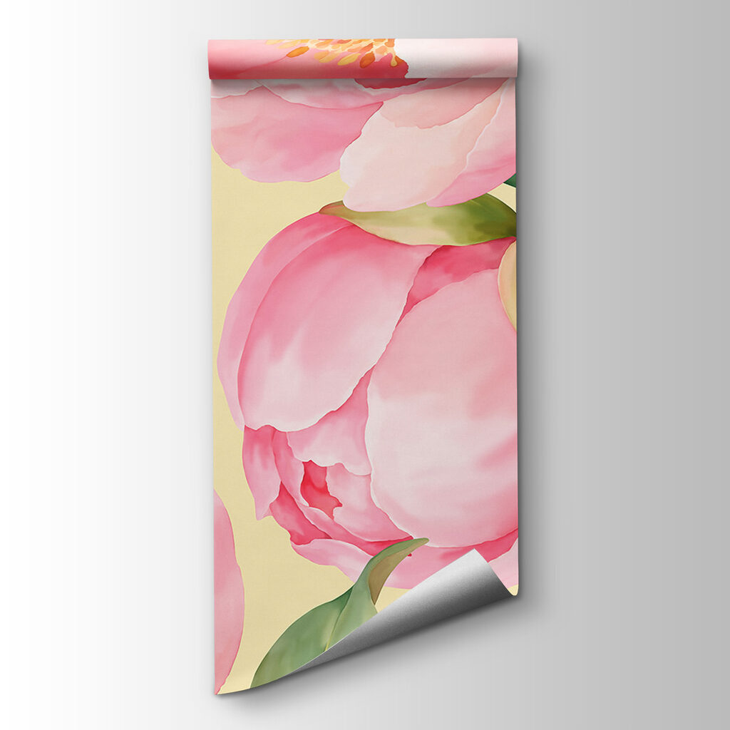 Wall mural Pattern of pink flowers (SKU: t01096v5) Wall mural Pattern of pink flowers (SKU: t01096v5)