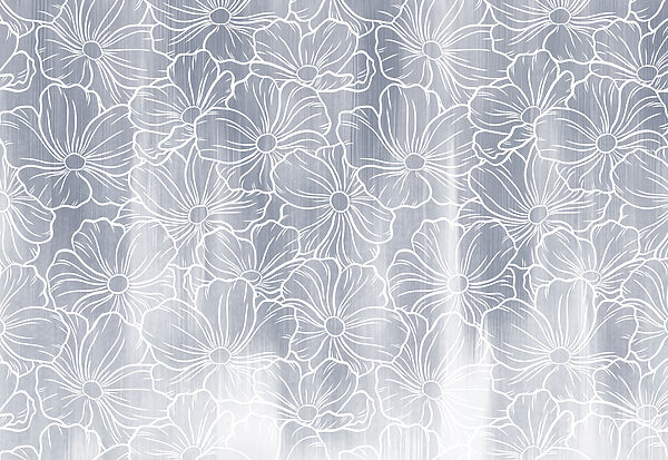 Wall mural White flowers on a gray background (SKU: t01098v2) Wall mural White flowers on a gray background (SKU: t01098v2)