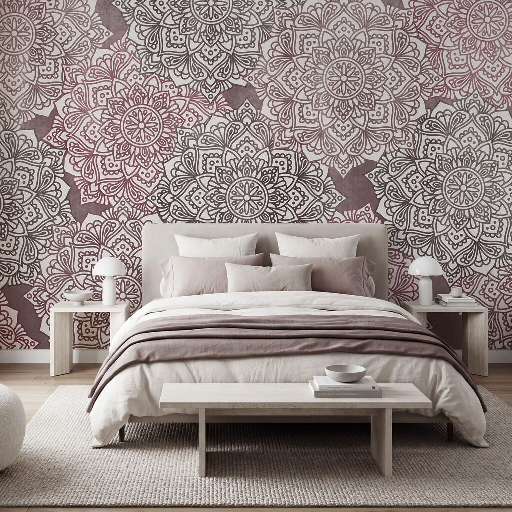 Wall mural Pattern of flowers on a surface (SKU: t01099v3) Wall mural Pattern of flowers on a surface (SKU: t01099v3)