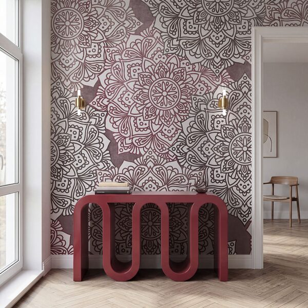 Wall mural Pattern of flowers on a surface (SKU: t01099v3) Wall mural Pattern of flowers on a surface (SKU: t01099v3)