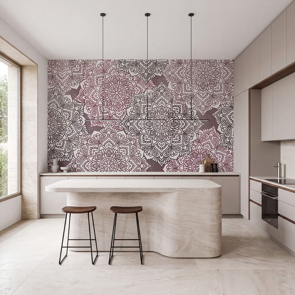 Wall mural Pattern of flowers on a surface (SKU: t01099v3) Wall mural Pattern of flowers on a surface (SKU: t01099v3)