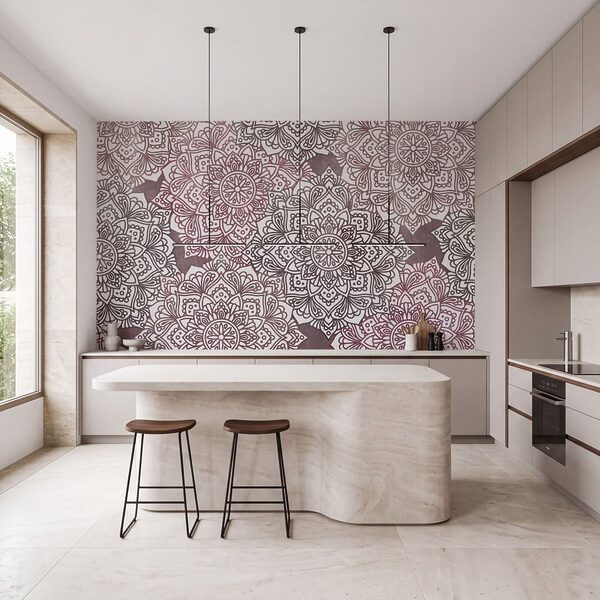 Wall mural Pattern of flowers on a surface (SKU: t01099v3) Wall mural Pattern of flowers on a surface (SKU: t01099v3)
