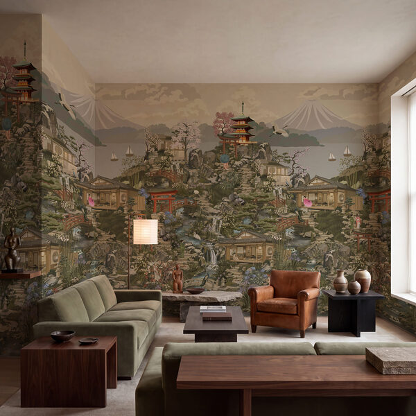 Wall mural Painting of a village (SKU: t01062) Wall mural Painting of a village (SKU: t01062)