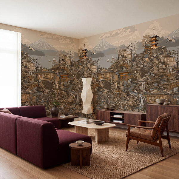 Wall mural Landscape with a mountain and a lake (SKU: t01062v1)