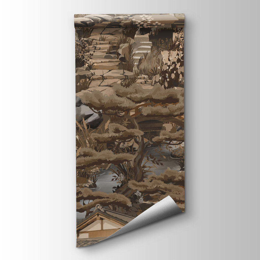 Wall mural Landscape with a mountain and a lake (SKU: t01062v1)