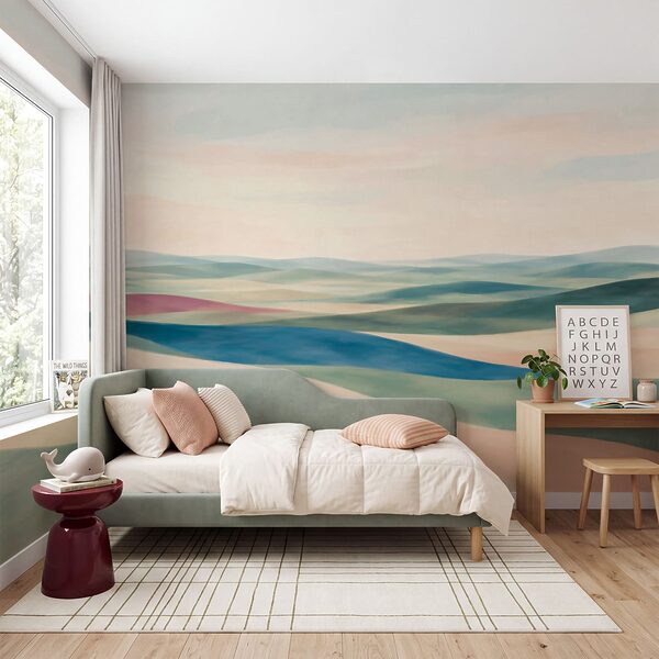 Wall mural Landscape with hills and blue sky (SKU: t01109) Wall mural Landscape with hills and blue sky (SKU: t01109)