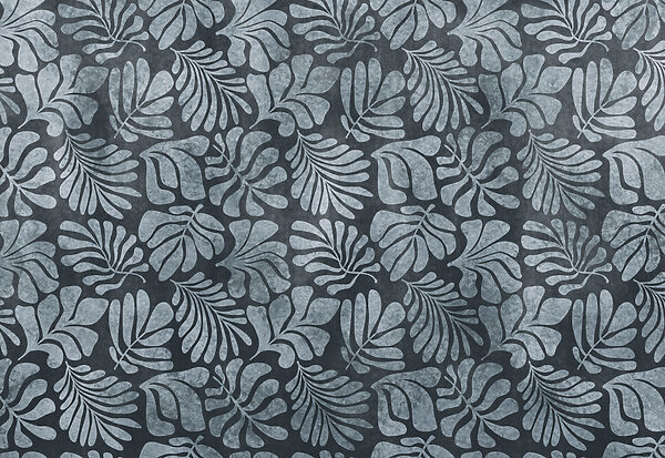 Wall mural Pattern of leaves on a black background (SKU: t01111v2)