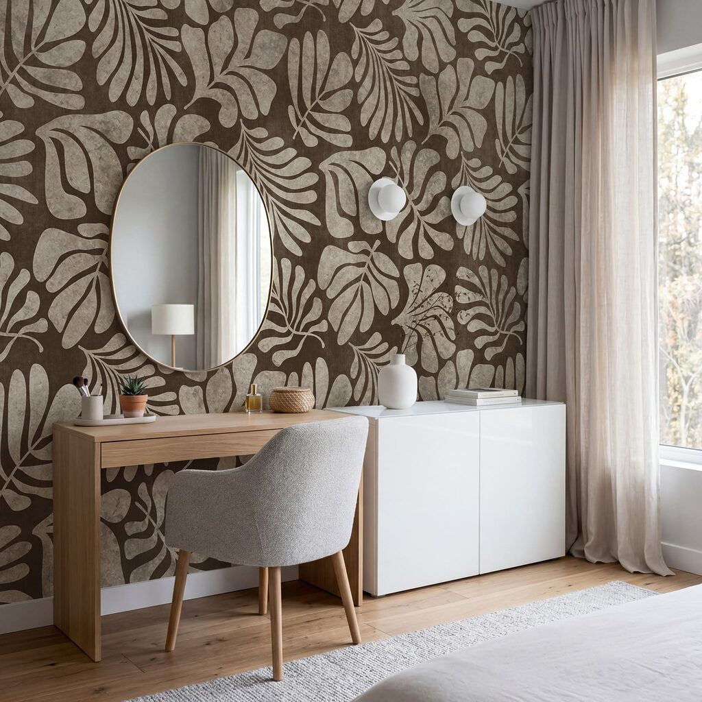 Wall mural Brown and white pattern (SKU: t01111v4)