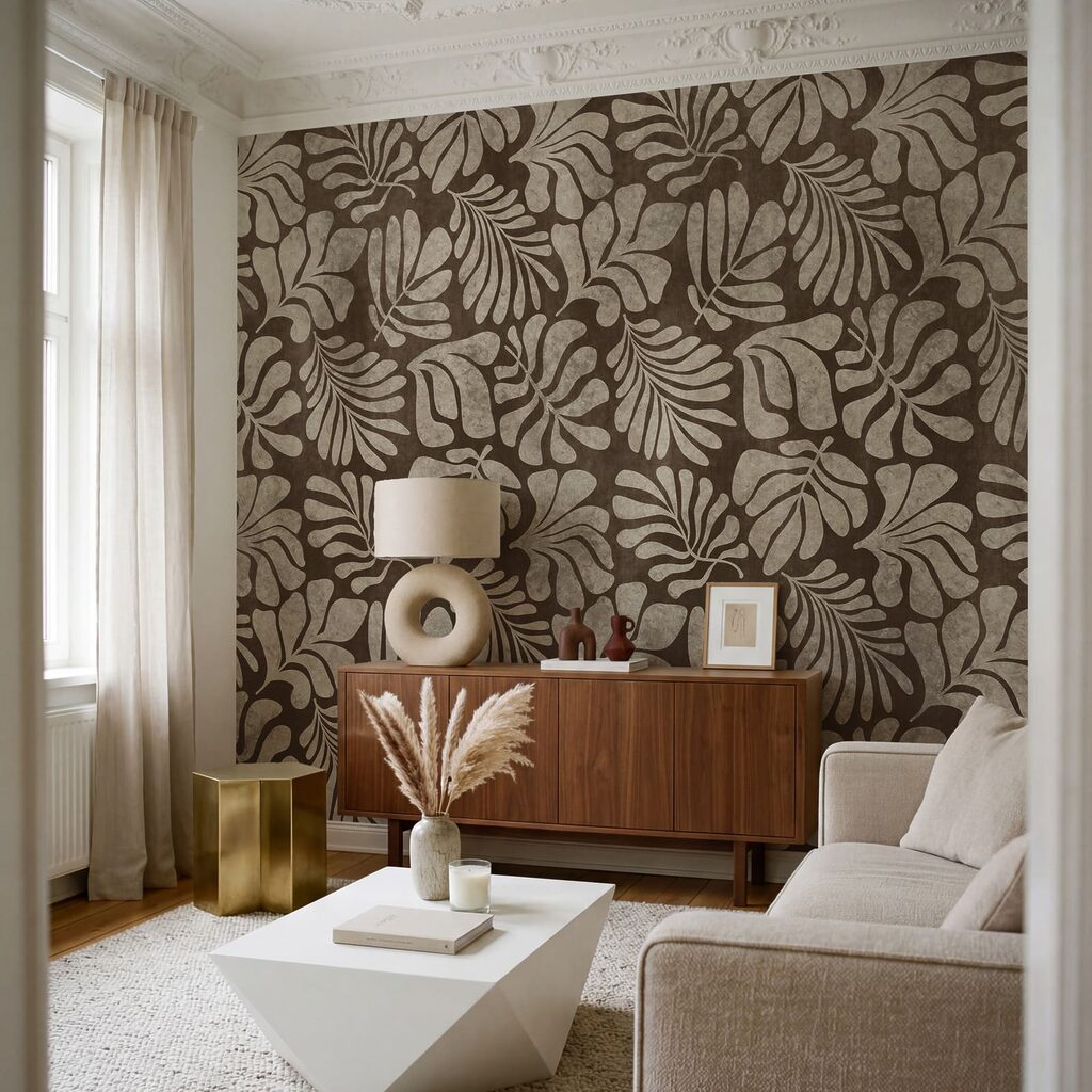 Wall mural Brown and white pattern (SKU: t01111v4)