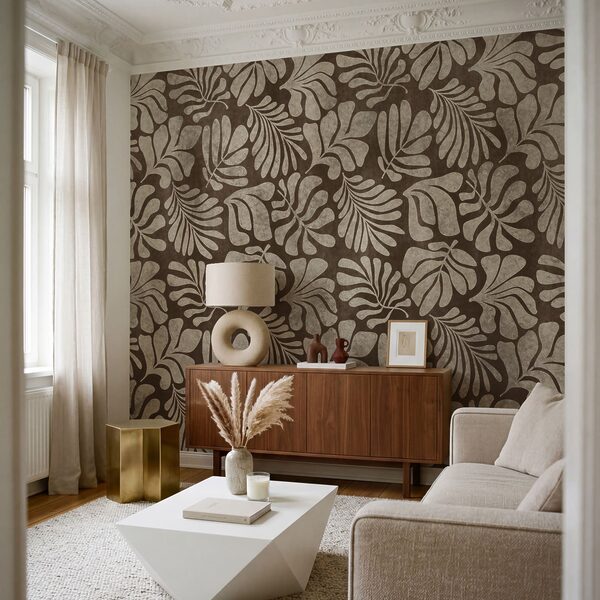 Wall mural Brown and white pattern (SKU: t01111v4)