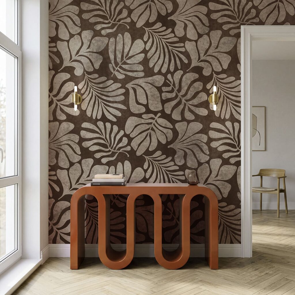 Wall mural Brown and white pattern (SKU: t01111v4)