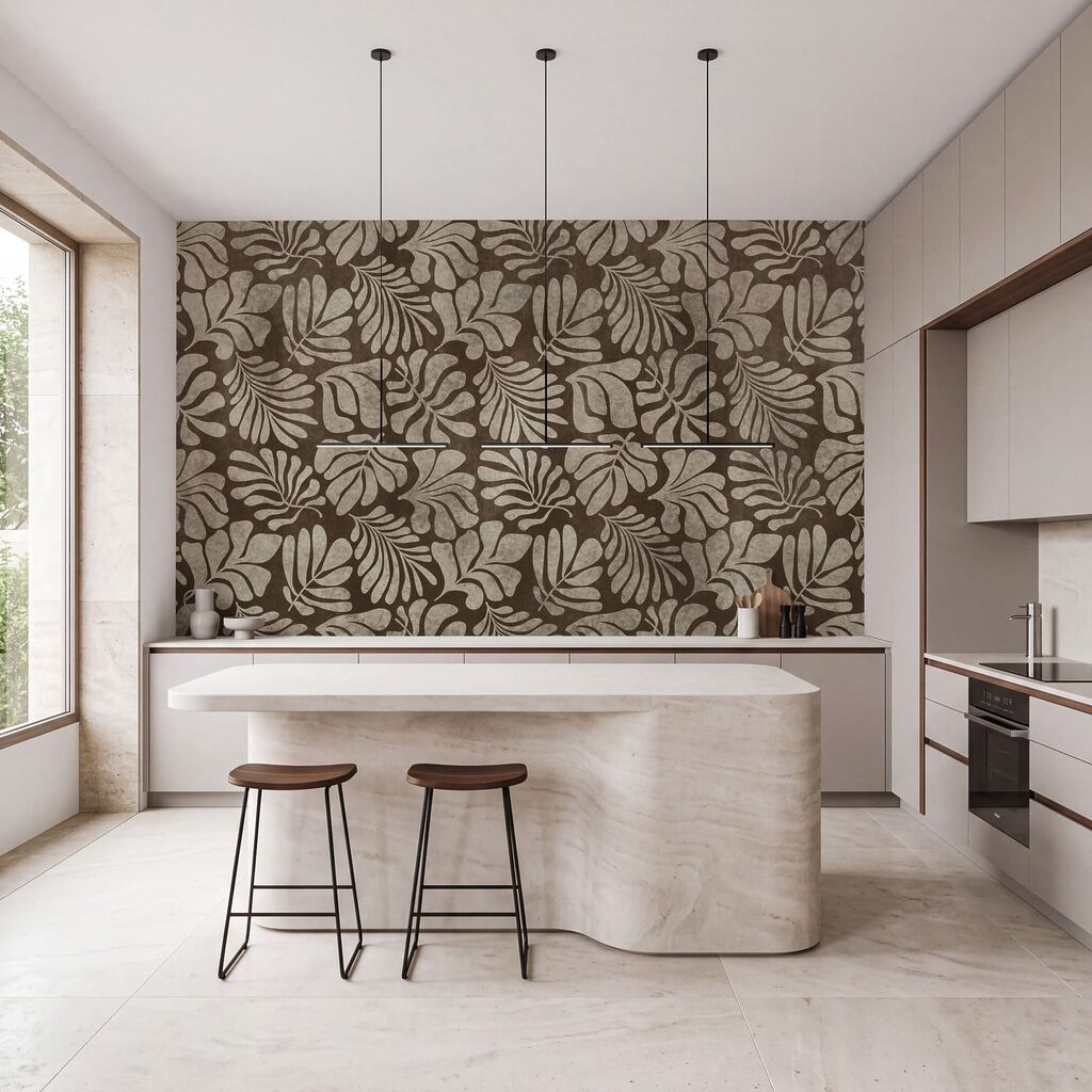 Wall mural Brown and white pattern (SKU: t01111v4)