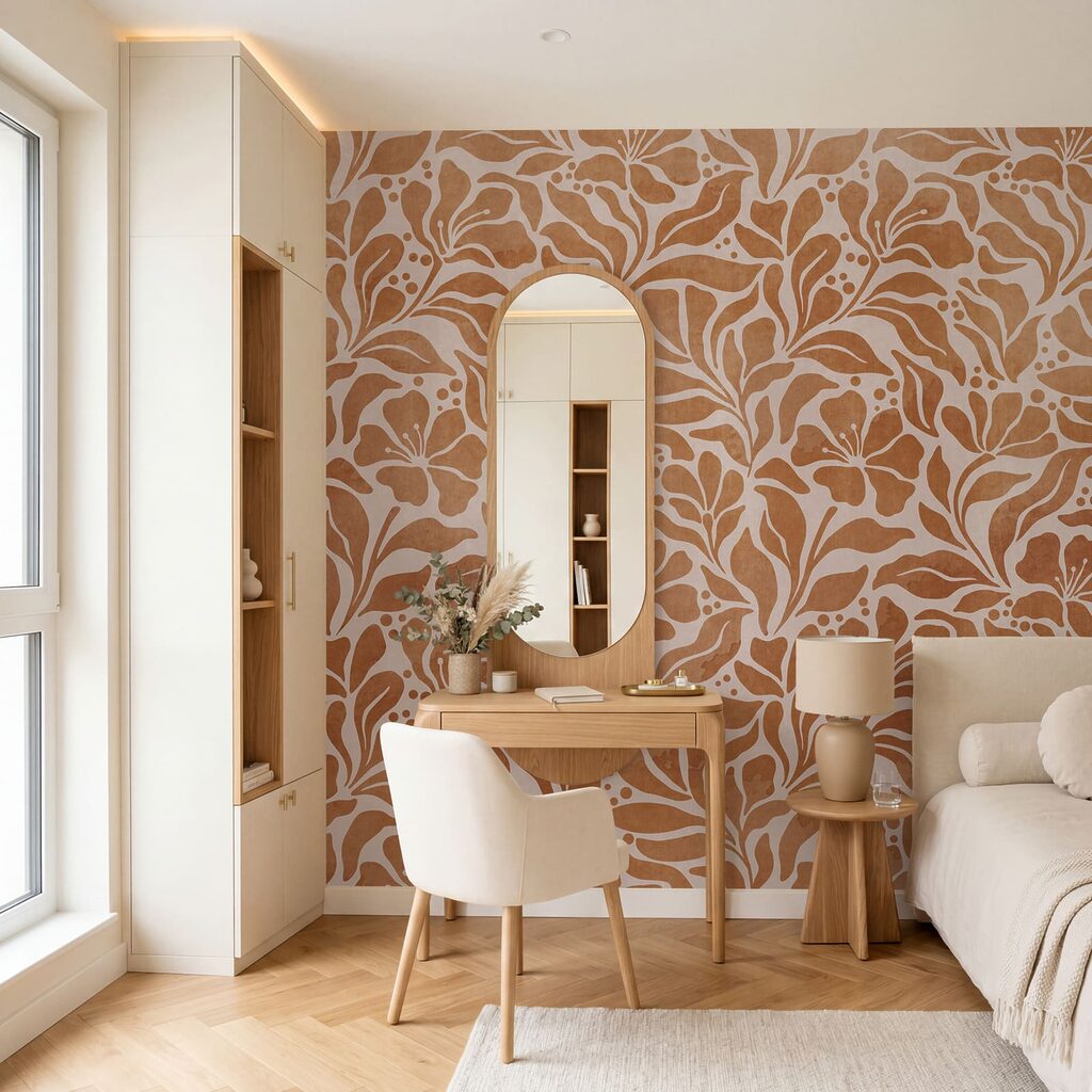 Wall mural Nature-inspired floral pattern design (SKU: t01114) Wall mural Nature-inspired floral pattern design (SKU: t01114)