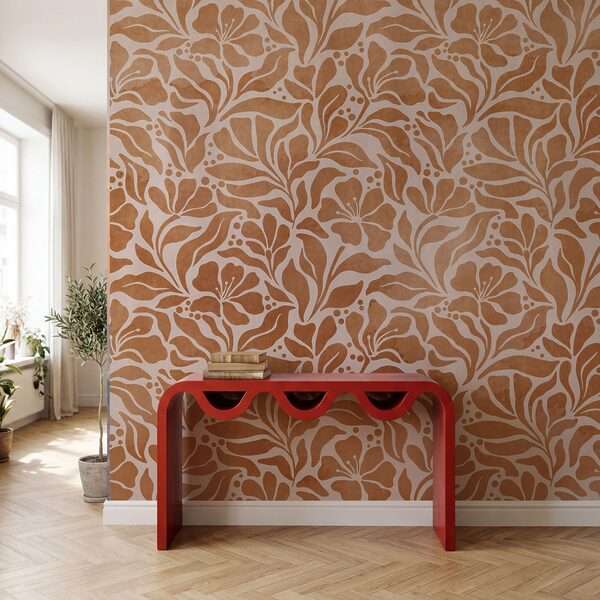 Wall mural Nature-inspired floral pattern design (SKU: t01114) Wall mural Nature-inspired floral pattern design (SKU: t01114)