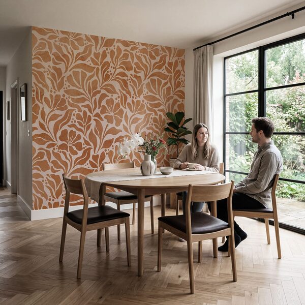 Wall mural Nature-inspired floral pattern design (SKU: t01114) Wall mural Nature-inspired floral pattern design (SKU: t01114)