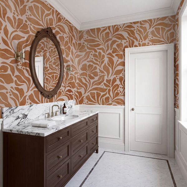 Wall mural Nature-inspired floral pattern design (SKU: t01114) Wall mural Nature-inspired floral pattern design (SKU: t01114)