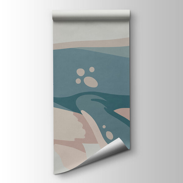 Wall mural Whale and turtle swimming in the ocean (SKU: t01074) Wall mural Whale and turtle swimming in the ocean (SKU: t01074)