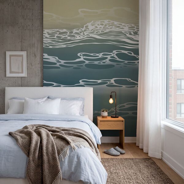 Wall mural White clouds in the sky (SKU: t01122) Wall mural White clouds in the sky (SKU: t01122)