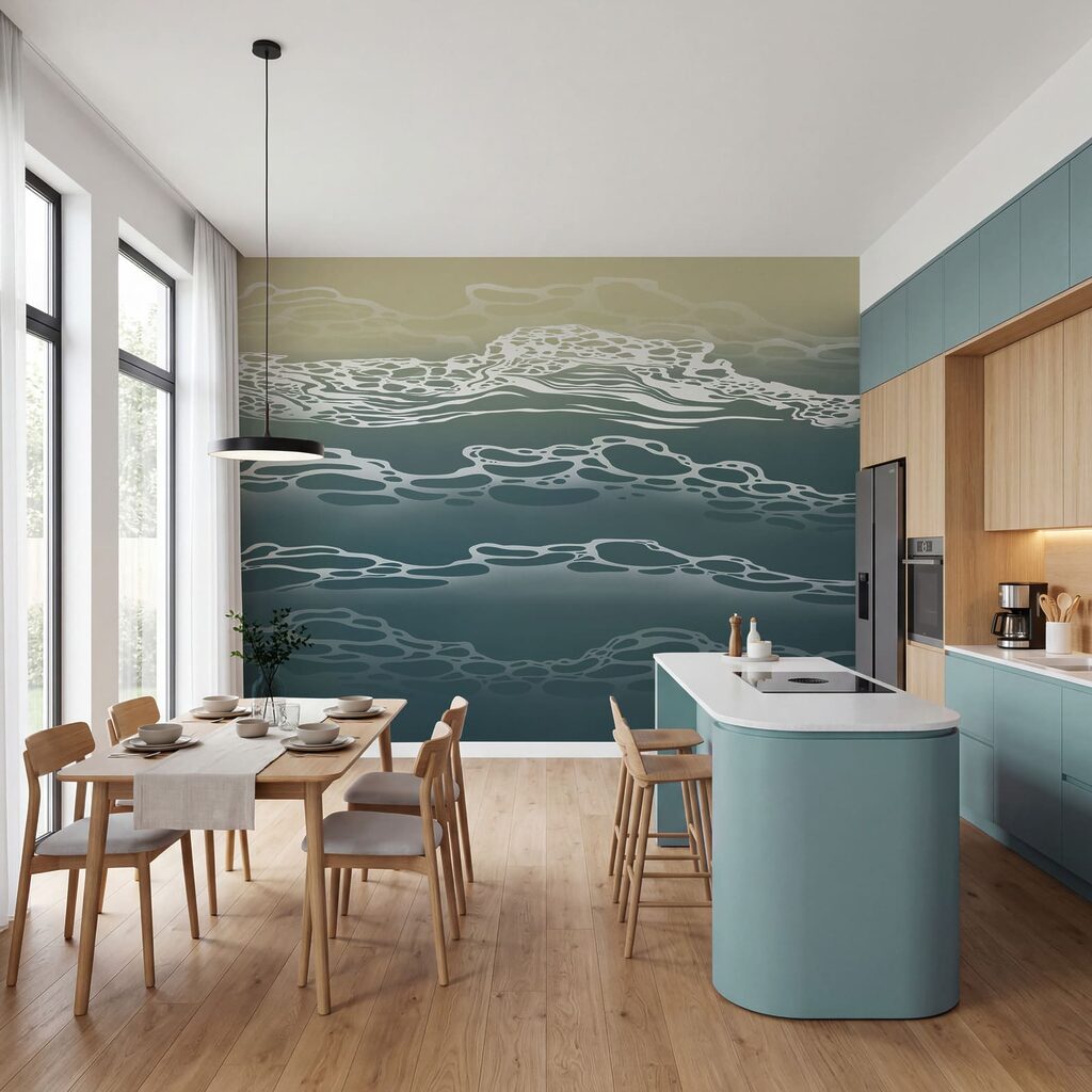 Wall mural White clouds in the sky (SKU: t01122) Wall mural White clouds in the sky (SKU: t01122)