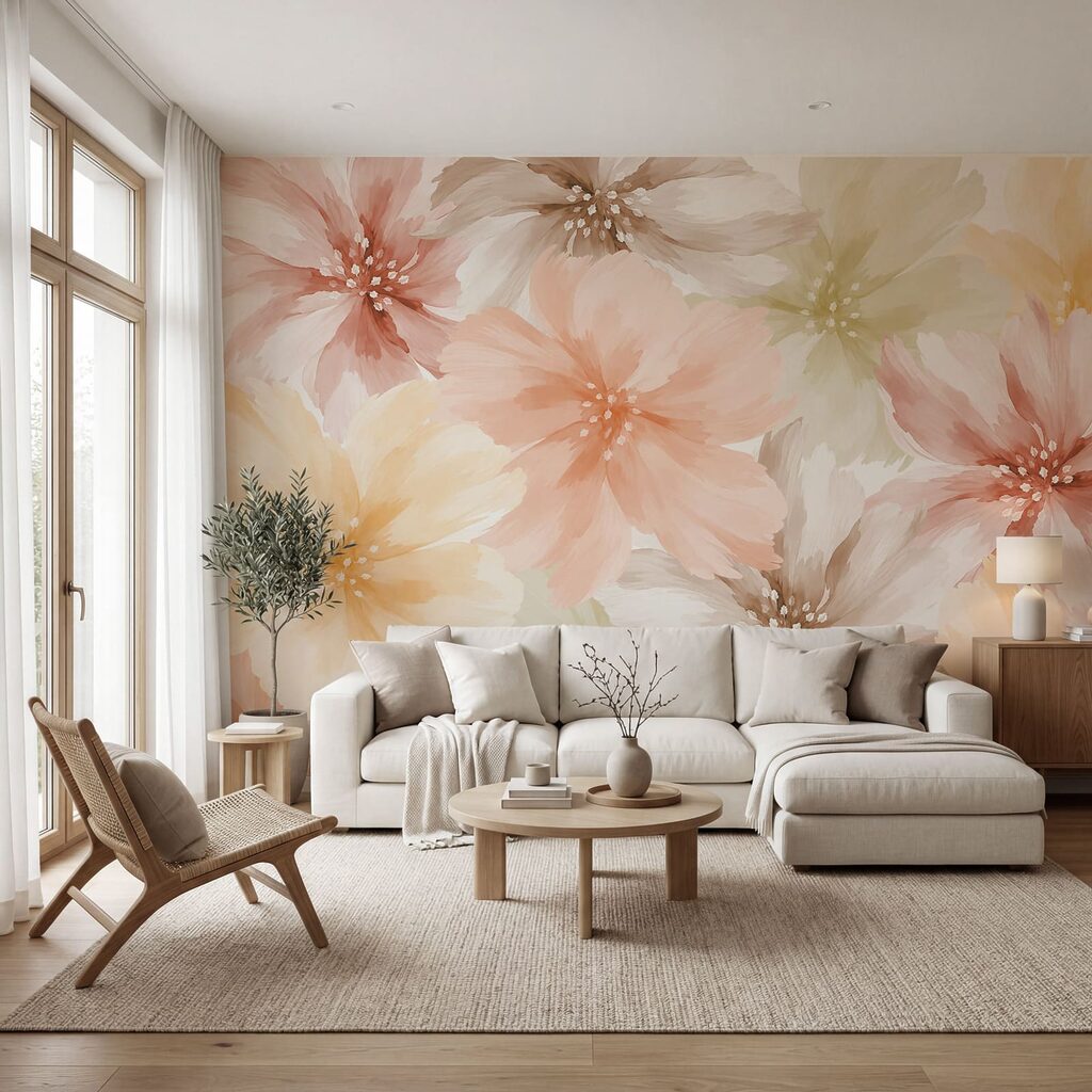 Wall mural Group of flowers on a white background (SKU: t01133) Wall mural Group of flowers on a white background (SKU: t01133)