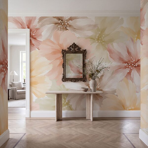 Wall mural Group of flowers on a white background (SKU: t01133) Wall mural Group of flowers on a white background (SKU: t01133)