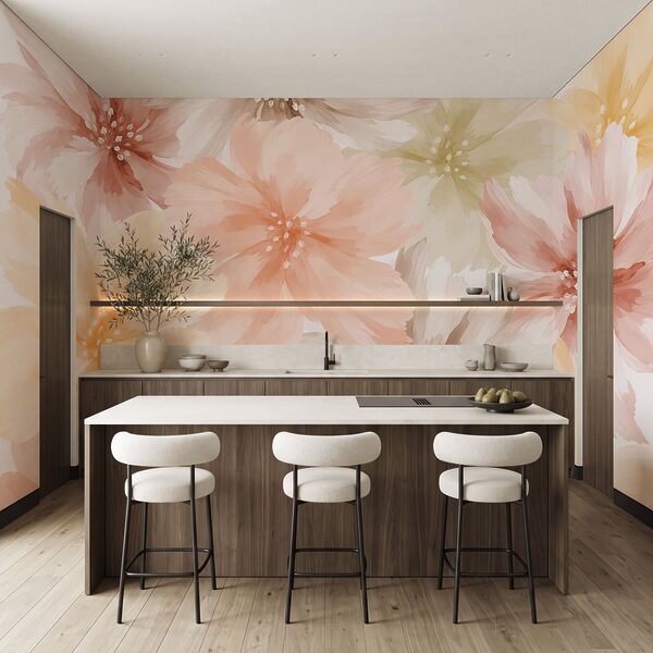 Wall mural Group of flowers on a white background (SKU: t01133) Wall mural Group of flowers on a white background (SKU: t01133)