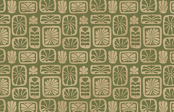 Wall mural Pattern of squares and leaves (SKU: t01156) Wall mural Pattern of squares and leaves (SKU: t01156)