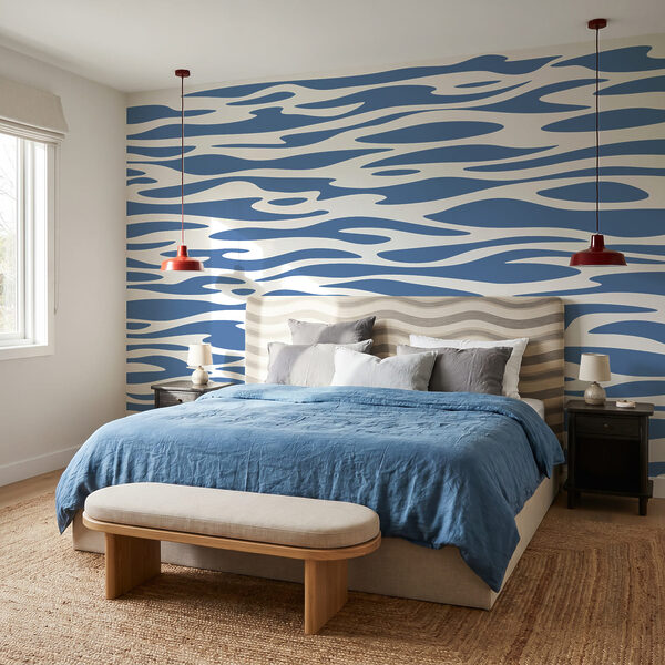 Wall mural Blue and white pattern (SKU: t01141) Wall mural Blue and white pattern (SKU: t01141)