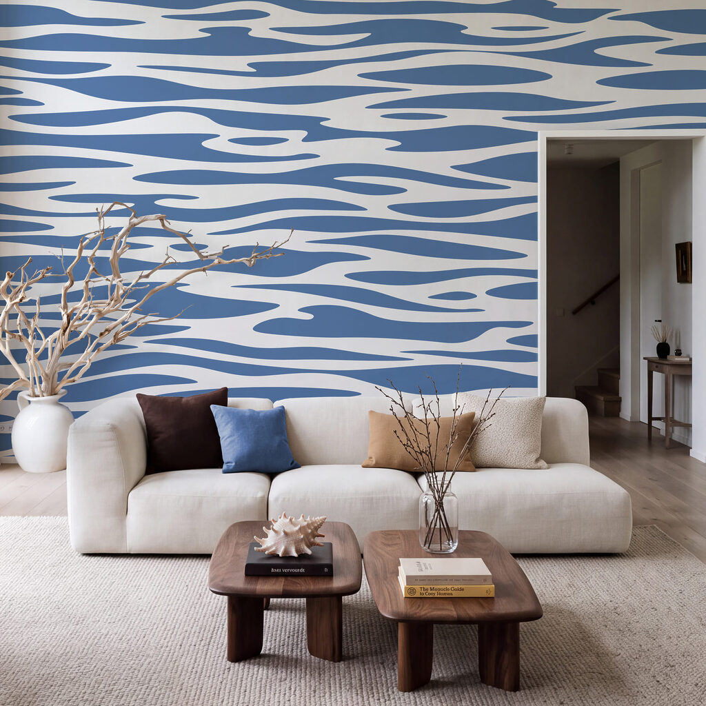 Wall mural Blue and white pattern (SKU: t01141) Wall mural Blue and white pattern (SKU: t01141)