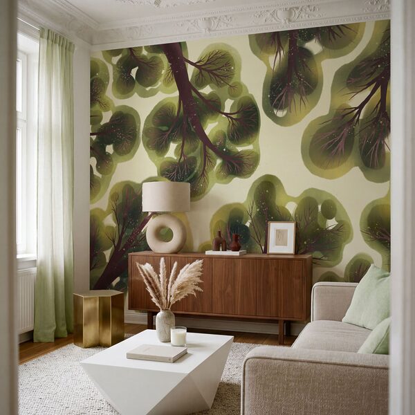 Wall mural Group of trees with green leaves (SKU: t01164) Wall mural Group of trees with green leaves (SKU: t01164)