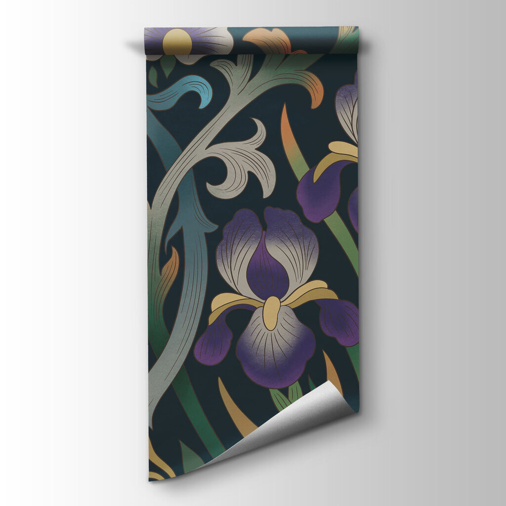 Wall mural Colorful floral pattern with birds and flowers (SKU: t01166)
