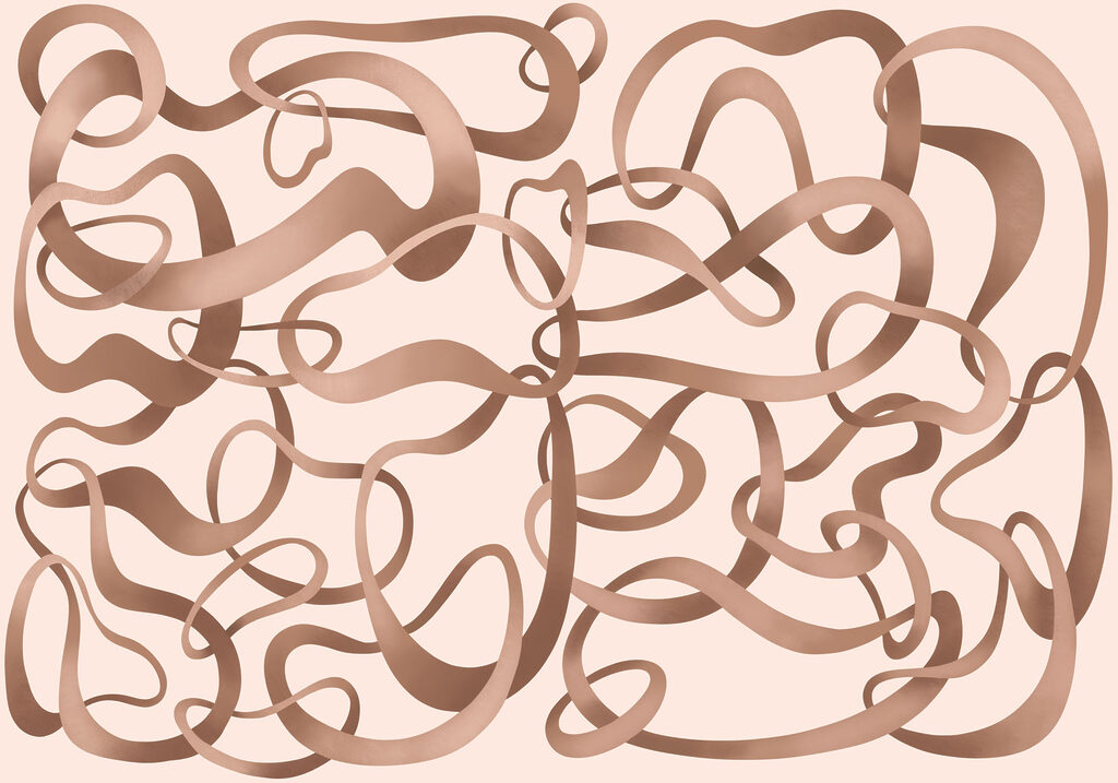 Wall mural Group of brown curly lines (SKU: t01168) Wall mural Group of brown curly lines (SKU: t01168)