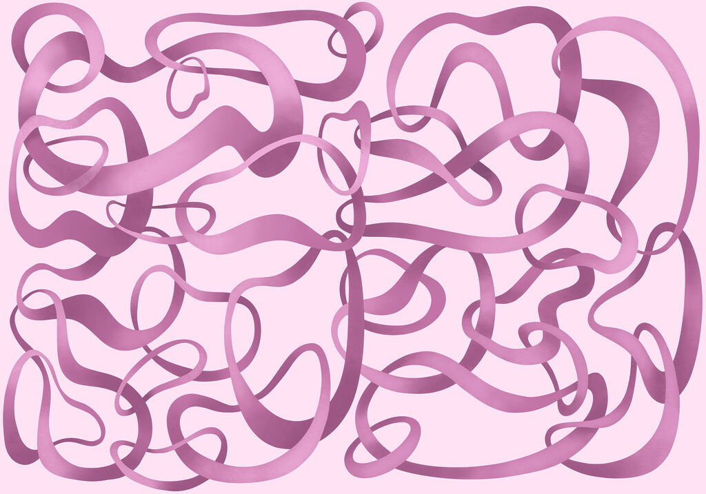 Wall mural Pink and purple swirly lines (SKU: t01168v3)